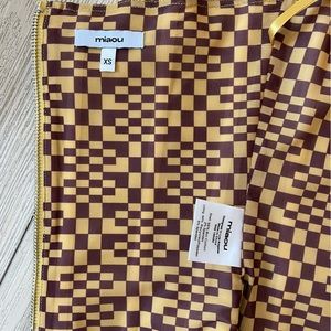 MIAOU Leia Yellow Checkered Corset XS